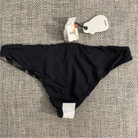 NWT prAna L Gemma Reversible Bikini Bottom in Seaside Green Black Women’s - Picture 9 of 16
